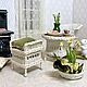Wicker Banquette for Dolls miniature Dollhouse Furniture, Doll furniture, Moscow,  Фото №1