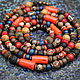Order Ashberry beads, long beads, coral, Jasper wood Tibet blue orange. Ritasdreams (ritasdreams). Livemaster. . Beads2 Фото №3