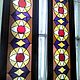 Paired geometric stained glass illuminated. Film stained-glass Windows. Stained glass. Glass Flowers. My Livemaster. Фото №4