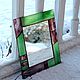 El espejo en el marco de vitrales. Vitral Tiffany. Stained glass. Glass Flowers. Ярмарка Мастеров.  Фото №5