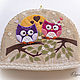  Hot water bottle for teapot ' Loving owls'. Potholders. Naughty FancyWork (applique4you). Online shopping on My Livemaster.  Фото №2