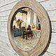 Round mirror in an oak frame, Mirror, Moscow,  Фото №1