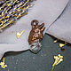 Copper Wolf Pendant with rock crystal, Pendant, Nizhnij Tagil,  Фото №1