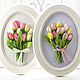  Tulips in an oval frame, Panels, Maikop,  Фото №1