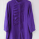 Order Purple boho blouse with ruffles. etnoart. Livemaster. . Blouses Фото №3