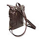  Bag-backpack women's leather brown Claris Mod SR31-622. Backpacks. Natalia Kalinovskaya. My Livemaster. Фото №6