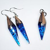 Украшения handmade. Livemaster - original item Set of earrings and pendant crystal blue. Handmade.