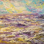 Картины и панно handmade. Livemaster - original item Painting sea gulls sunset 
