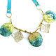 Necklace with quartz stylish 'Intrigue' turquoise necklace pendants. Necklace. Irina Moro. My Livemaster. Фото №5