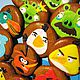 "Набор игромана" по мотивам игры "Angry Berds". Набор пряников. Юлия РАСПИСНЫЕ ПРЯНИКИ КОЗУЛИ. Интернет-магазин Ярмарка Мастеров.  Фото №2