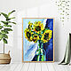 Painting with sunflowers 'Bouquet of Sunflowers' oil. Pictures. Svetlana Samsonova. Online shopping on My Livemaster.  Фото №2