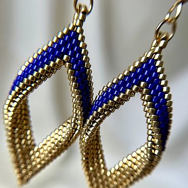 Украшения ручной работы. Ярмарка Мастеров - ручная работа Серьги IKIGAI - Oro Azzurro. Handmade.