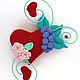 Decorative knitted heart. Gift Valentine, Gifts for February 14, St. Petersburg,  Фото №1