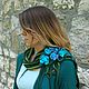 Валяный аксессуар " Turquoise bloom", Шарфы, Мариуполь,  Фото №1