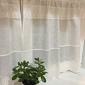 Для дома и интерьера handmade. Livemaster - original item Linen curtains-cafe 