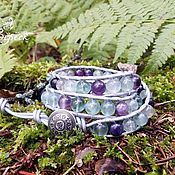Jewelry set with quartz and amethyst