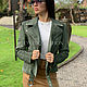 Nubuck Python Leather Jacket, Outerwear Jackets, Moscow,  Фото №1