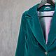 Women's long Atlantis jacket, velvet cotton. Suit Jackets. EverSpring. Dresses and coats.. My Livemaster. Фото №4