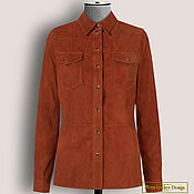 Одежда handmade. Livemaster - original item Ariadne shirt made of genuine suede/leather (any color). Handmade.