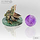 Figurine Feng Shui: A money toad amulet with a ball of quartz, demantoid. Feng Shui Figurine. Miner premium - Ltd Moscow (mineralpremium). My Livemaster. Фото №4