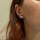 Винтаж: Винтажные золотые пусеты с бриллиантами. Серьги винтажные. AntiqueBird. Ярмарка Мастеров.  Фото №6