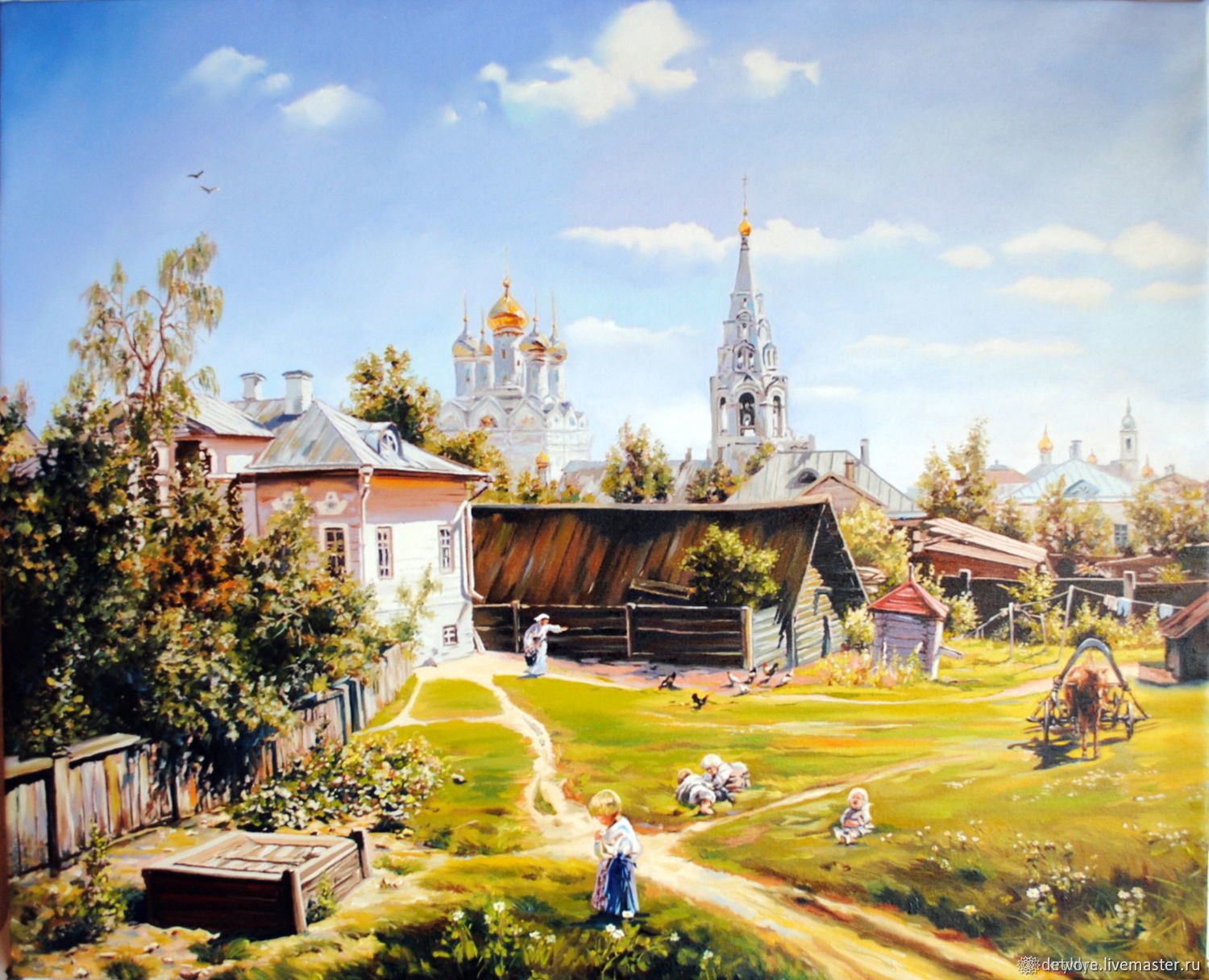 Картины: "Московский дворик" – заказать на Ярмарке Мастеров – KI2KYRU | Картины, Таганрог