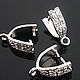 Бейл зажимной  Rhodium Plated  Южная Корея, Фурнитура, Москва,  Фото №1