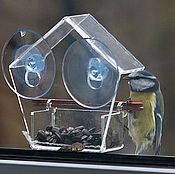 Дача и сад handmade. Livemaster - original item The bird feeder on the window for small birds 