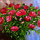 Картина маслом Букет красных роз в подарок любимой девушке, Картины, Москва,  Фото №1