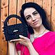 Заказать Сумка из бусин Crystal Black. BESTWISHES24 | АВТОРСКИЕ ПОДАРКИ. Ярмарка Мастеров. . Сумка через плечо Фото №3