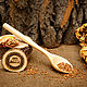 Wooden spoon made of cedar wood 21 cm. L20, Spoons, Novokuznetsk,  Фото №1