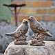 Пара птиц на камне из бетона для сада Прованс Кантри, Статуэтки, Азов,  Фото №1