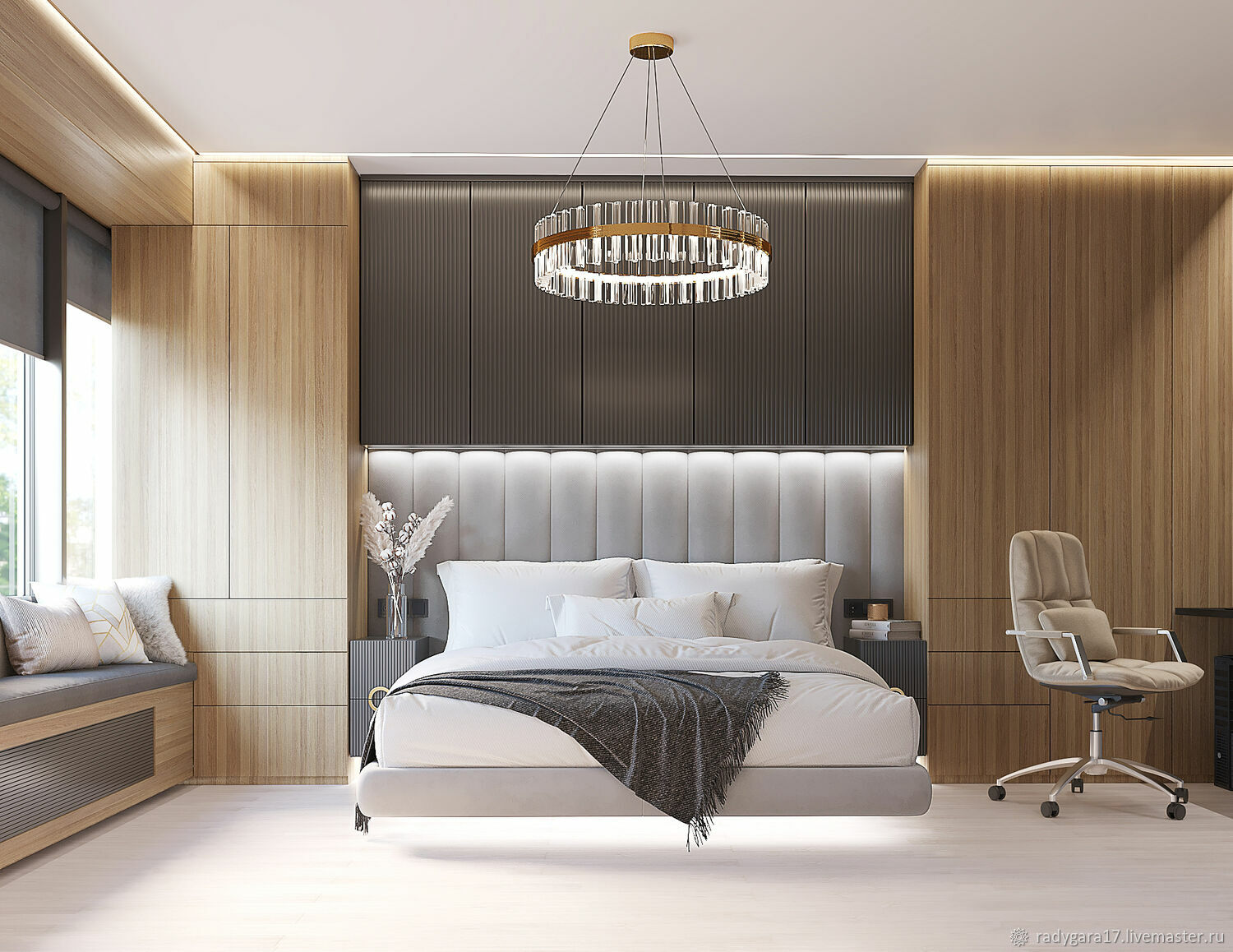 Дизайн спальни купить в интернет-магазине Ярмарка Мастеров по цене 500 ...