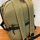 Винтаж: Винтажный нейлоновый рюкзак DREM OLIVE. Сумки винтажные. Chic bags. Ярмарка Мастеров.  Фото №4