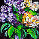 Painting bouquet of flowers 'Midnight Lilac' oil on canvas. Pictures. Svetlana Samsonova. My Livemaster. Фото №5