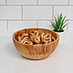 Deep cedar plate D20 H9. Wooden salad bowl. Art.2201, Plates, Tomsk,  Фото №1