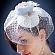Шляпка-таблетка «Богиня». Шляпы свадебные. Wedding Accessories. Ярмарка Мастеров.  Фото №4