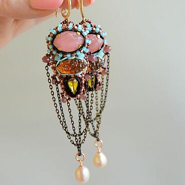 Украшения ручной работы. Ярмарка Мастеров - ручная работа Серьги в винтажном стиле.. Handmade.