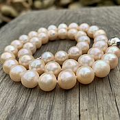 Работы для детей, handmade. Livemaster - original item Sold. Beads made of natural large pearls 10 mm. Handmade.