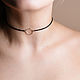 Choker with a ring in the center Black spinel, Chokers, Sergiev Posad,  Фото №1