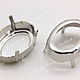 4120/S 18x13 mm 3PH20 Rhodium Plating (Томпак) 1 шт/ Swarovski JB-66, Фурнитура, Нижний Новгород,  Фото №1