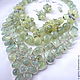 Necklace 3 strands and earrings - prehnite beads. Necklace. Dorida's Gems (Dorida-s-gems). My Livemaster. Фото №5