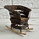 Wicker Rocking Chair for Dolls miniature 1:12 doll Furniture, Doll furniture, Moscow,  Фото №1