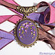 Embroidered pendant 'Bouton d'or'(3), Pendants, Moscow,  Фото №1