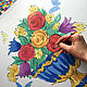 Order White Handkerchief Batik 'Majolica' Silk 100% Hand-painted. Silk Batik Watercolor ..VikoBatik... Livemaster. . Shawls1 Фото №3