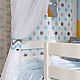 Текстильное оформление кровати-домика. Балдахин для кроватки. Ma&Ma. Ярмарка Мастеров.  Фото №5