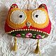 Easter gift, Owl pendant, 11h11 cm, Russian style, souvenir. Christmas decorations. arkensoie Silkyway. Online shopping on My Livemaster.  Фото №2