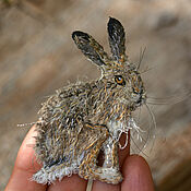 Украшения handmade. Livemaster - original item Textile boho brooch Hare. Handmade.