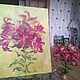 Dark pink lilies. Two thousand nineteen. Oil, canvas on cardboard. Pictures. Tatiana Chepkasova. Online shopping on My Livemaster.  Фото №2