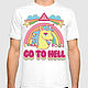 T-shirt cotton ' Unicorn-Go To Hell', T-shirts and undershirts for men, Moscow,  Фото №1